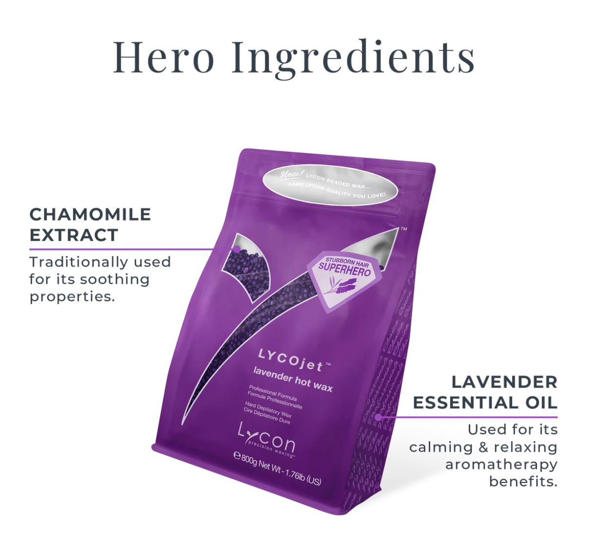 Lycon LYCOjet Lavender Hot Wax Beads